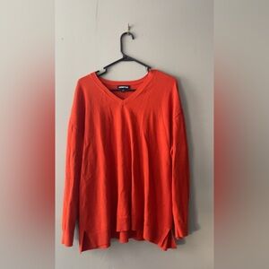 Lands' End Vibrant Orange Knit Sweater